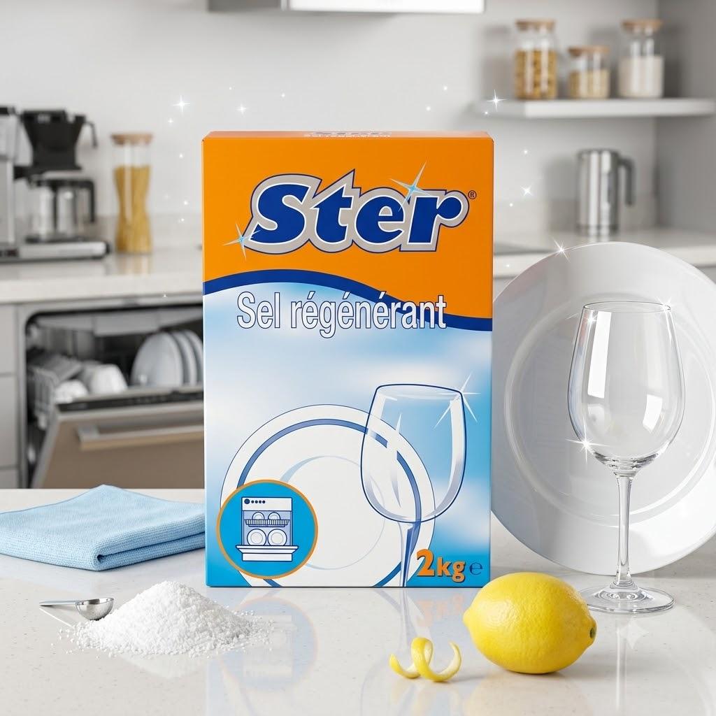 Sel régénérant pour lave-vaisselle Ster — boîte de 2kg — photo 1